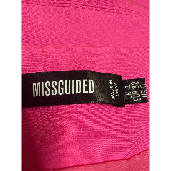 Missguided Women's Pink Notch Collar Button Long Sleeve Blazer Coat Jacket Sz 0 - Picture 3 of 4